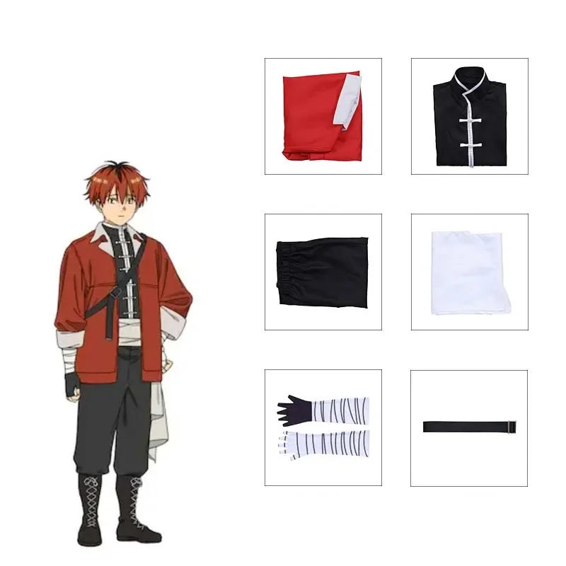 Stark Cosplay Costume Frieren Beyond Journey's End Cosplay Anime Stark Cosplay Frieren Wig Uniform Halloween Costumes for Men