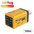 240W 4USB+2Type C Super Fast Charging Mobile Phone Charger 6 Ports USB3.0 PD3.0 EU/UK/US Charger For Iphone 17 16 Samsung POCO