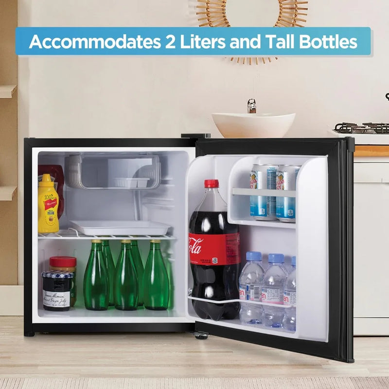 Commercial Cool CCR16B Compact Single Door Refrigerator and Freezer, 1.6 Cu. Ft.