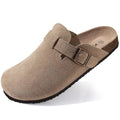Evshine Women's Fashion Cork Clogs Sandals with Arch Support Lady Retro Mules Men Retro Potato Shoes Cork Footbed House Slippers