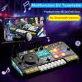 Multifunctional DJ Turntable with Microphone Simulation DJ Mixer Bluetooth Electric DJ Player Music Entertainment Gift for Kids