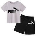 3-12Y Kids Summer Casual Letter Print 2-Piece Set Soft | SAMAG