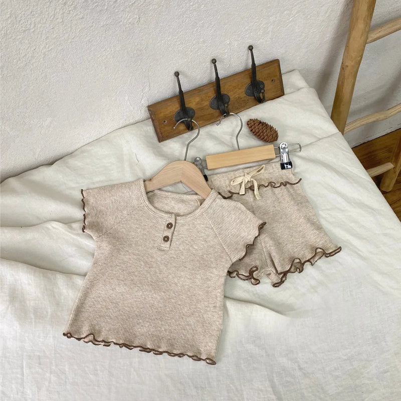 TZ2626 New Girls' Short - Sleeved Summer Style Baby Waffle - View 5 | SAMAG