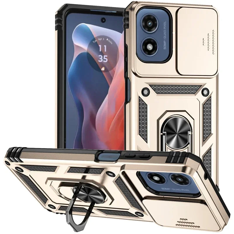 Armor Shockproof Case For Motorola G67 G77 G06 Power G56 G86 G05 G15 G35 G55 G75 5G G85 G04S E15 Cover Ring Holder Coque
