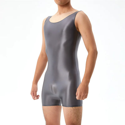 Men's Undershirts Leotard Sleeveless Glossy Elastic | SAMAG