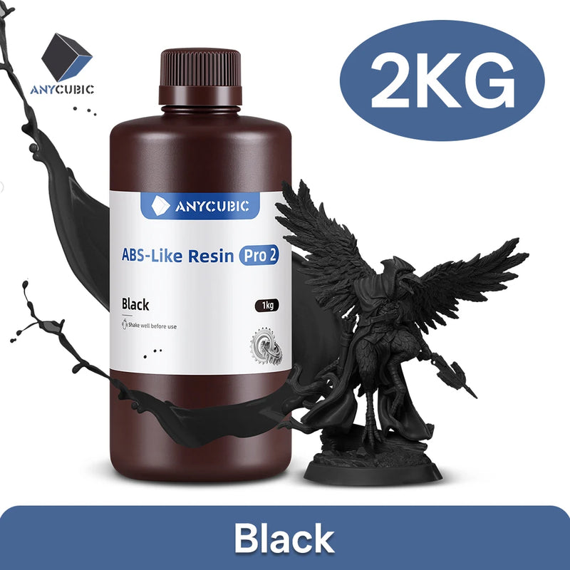 Anycubic ABS Like Pro 2 Resin 2 KG Rapid UV Curing 405nm Standard Photopolymer Resin ABS 3D Resin High Precision for LCD Printer