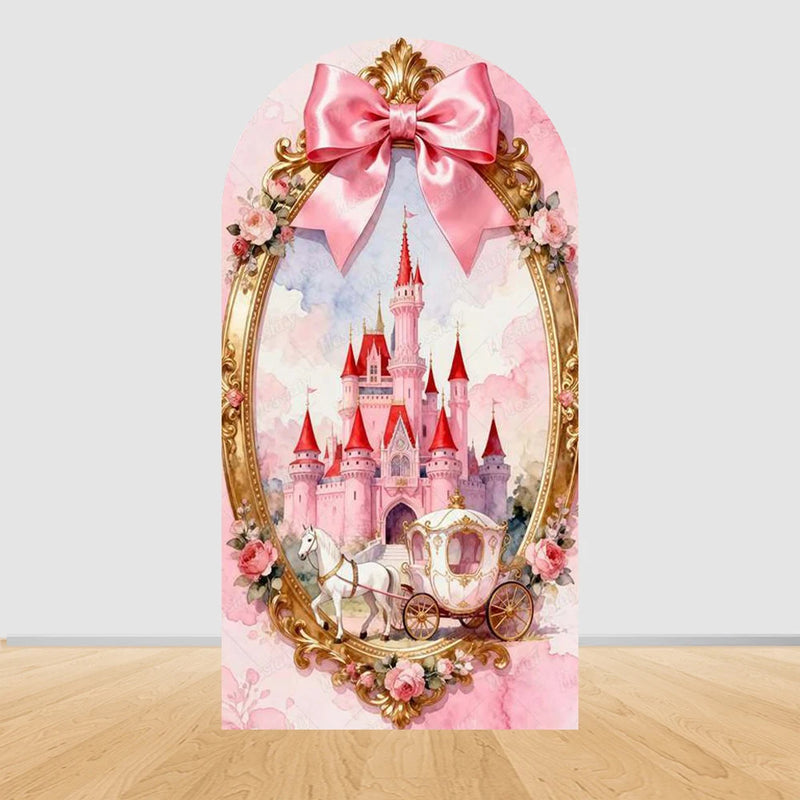 Fairy Tale Castle Butterfly Floral Arch Backdrop Cover Princess Girl Birthday Baby Shower Party Decor Photography Backgrounds