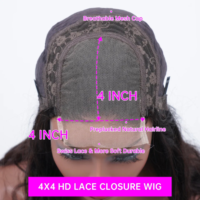 30 Inch Body Wave 13x6 Hd Lace Frontal Wig Human Hair Brazilian Pre Plucked Lace For Women 13x4 Lace Front Wigs 4x4 Closure Wig