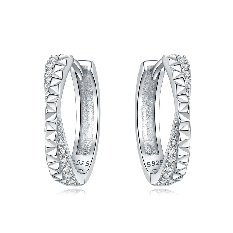 925 Sterling Silver Simple Gold U - shaped Earrings Jewelry Versatile Hoop For Women Fine Birthday Party - Visuel 11 | SAMAG