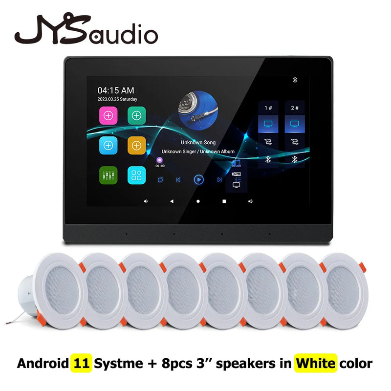 Smart Home Theater Sound Amplifier WiFi Bluetooth In-wall Android Music Panel Stereo Mini Ceiling Speaker Set Hotel Residential