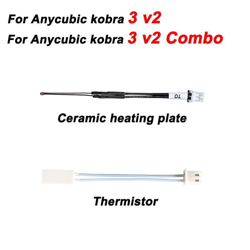 For Anycubic Kobra 3 V2/Kobra 3 V2 Combo Hotend Kit New Upgrade Hotend Ceramic Hotend 3D Printer Brass Hardened Steel Nozzle