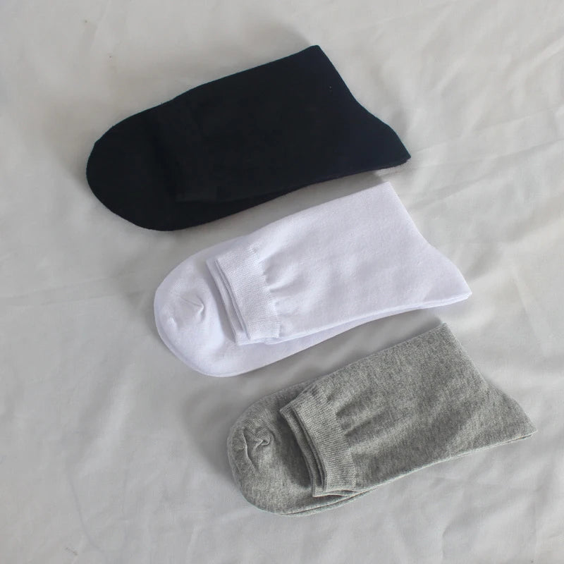 10Pairs Men's Pure Cotton Socks Autumn winter Black White | SAMAG