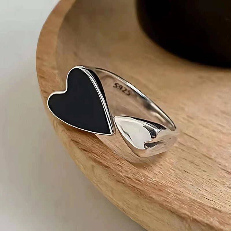 VENTFILLE 925 Sterling Silver Ring for Women Girl Gift Retro Open Trend Unique Design Geometric Asymmetric Jewelry Dropship