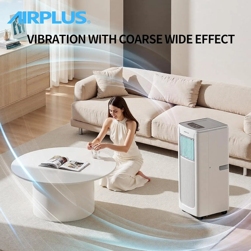 AIRPLUS BTU Portable Air Conditioner 550 Sq Ft, AC Unit with Dehumidifier Remote Sleep Mode Quiet Cooling for Bedroom Home Office