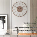 Hot Wall Clock Living Room Decoration Solid Wood Creative Silent Nordic Simple Quartz Clock Luxury Wall Watch Decor Fashion