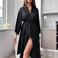 Printed Women's Long Sleeve Nightgown Elegant | SAMAG