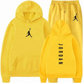 Spring and autumn outdoor fitness basketball casual sportwear set fashion men's hooded jumper + jogging - View 7 | SAMAG