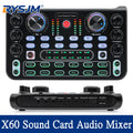 X60 Professional Live Sound Studio Mixer Sound Card Audio Mixer English Version Karaoke Broadcast KTV Performance DJ Equipment