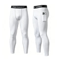 Men's Leggings Compression Pants Sports Leggings Basketball Quarter Shorts Quick Drying Running Training Stretch Fitness Pants