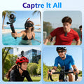 ANSVICAM 4K Mini Thumb Camera WiFi 6-Axis EIS Action Camera with Charging Dock Long Battery Life POV Motorcycle Vlog Cameras