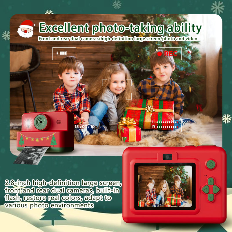 Digital Children Camera Photography Instant Print Photo Kids Video Recorder Mini Thermal Printer 1080P HD Video Christmas Gifts