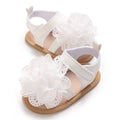 VALEN SINA 0-18 Months Newborn Girl White Baptism Shoes Bow Non-slip Rubber Soft-Sole Flat PU First Walker Mary Janes