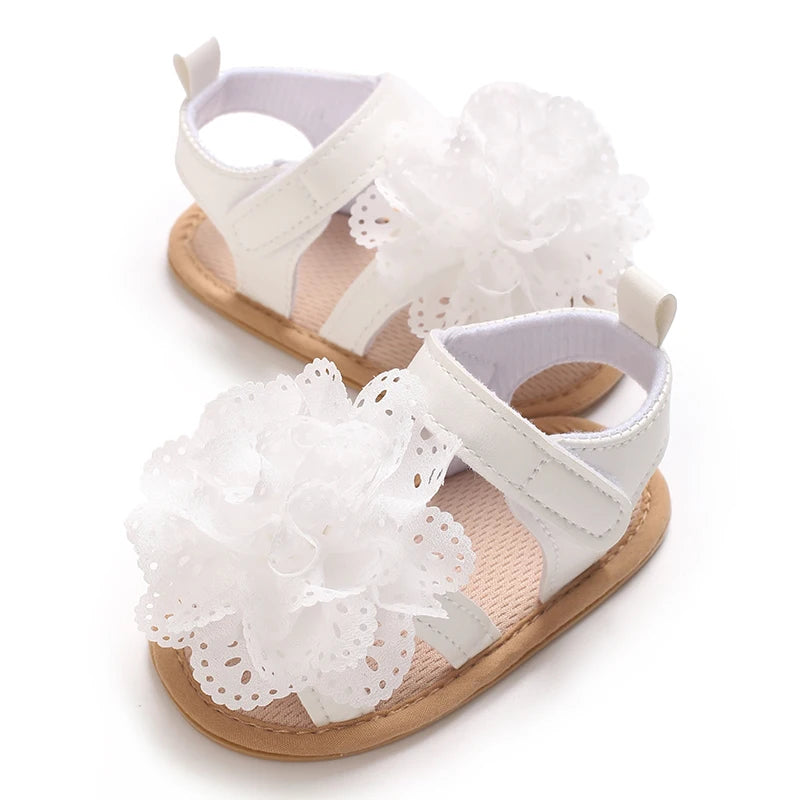 VALEN SINA 0-18 Months Newborn Girl White Baptism Shoes Bow Non-slip Rubber Soft-Sole Flat PU First Walker Mary Janes