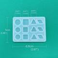 SNASAN Cute Beads Cube Triangle Silicone Mold For Jewelry Earrings Pendant Making Resin UV Epoxy Resin Molds Crafts DIY Tool