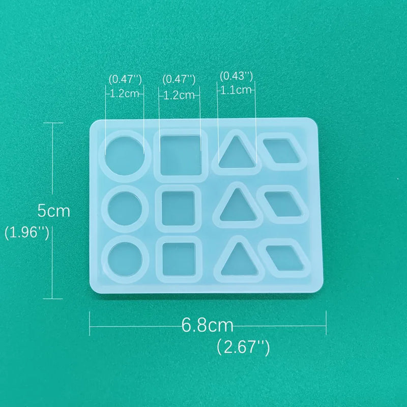 SNASAN Cute Beads Cube Triangle Silicone Mold For Jewelry Earrings Pendant Making Resin UV Epoxy Resin Molds Crafts DIY Tool