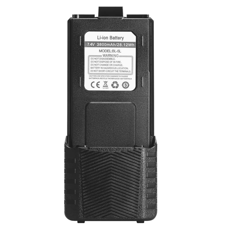 2PCS Baofeng BL-5 Battery UV-5R Battery 3800mAh 7.4V Type-C Charging for UV-5R UV-5RE Walkie Talkie Accessories