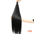 Gladys 28 Inch Crochet Braids Hair 3PCS 300g Synthetic Orange 60MW Ombre Brown T1B-330-276 Straight Braiding Hair Soft Pony Hair