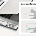 Adjustable Aluminum Laptop Stand - 6-Level Height, Foldable & Portable Design For 8-16” Laptops, Enhanced Ventilation & Heat