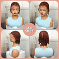 Short Ombre Cornrow Braided Bob Wig Synthetic Full Lace Braided Lace Wig with Baby Hair Knotless Handmade Braids Wigs for Women