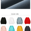 380g Tight Match Heavy Inverted Triangle Loose Versatile Solid Cotton Vintage Autum Winter Long Sleeve Round Neck Sweater