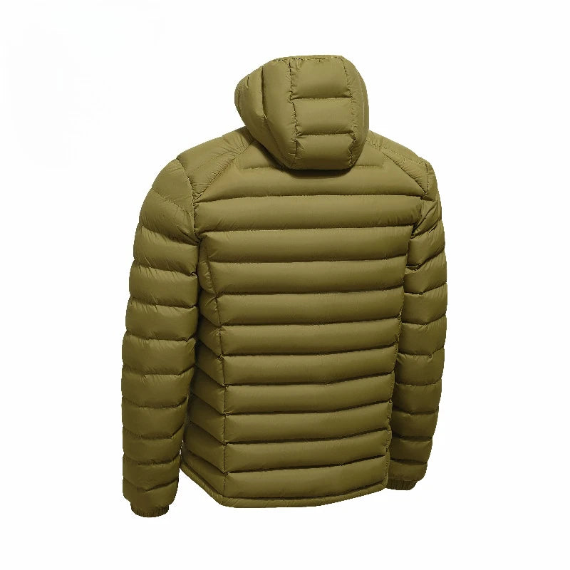 High-End Outdoor Cold-resistant Puffer Jacket Men Autumn Winter Seamless Heat-sealed Hooded Parkas Man Fashion Urban Down Coats