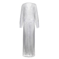 Men Robe Long Sleeves Bathrobe Kimono Mens Pajamas Lace See-through Bathrobe Night Dressing Gown With Jockstrap Thong Set