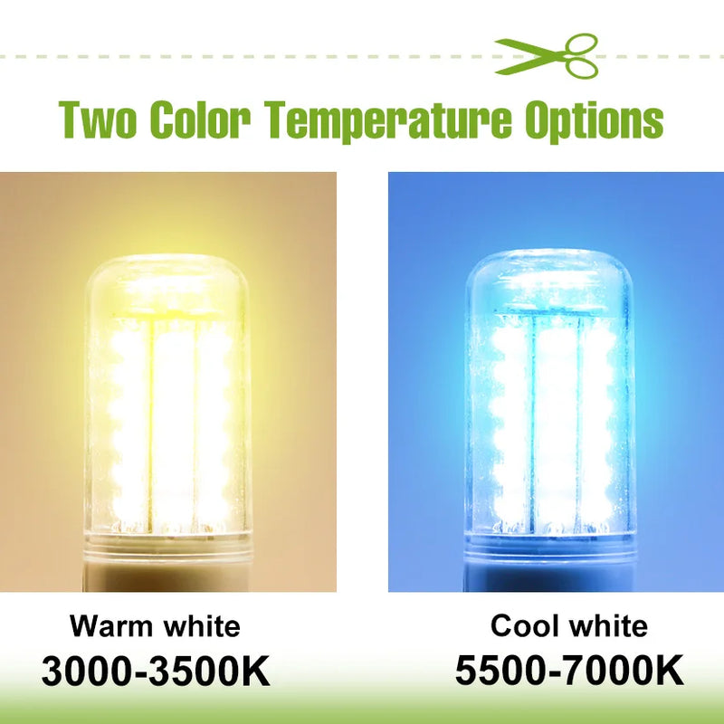 E27 LED Corn Bulb E14 Lamp GU10 Spotlight G9 Ceiling Chandeliers 220V Indoor Home Bedroom Living Room B22 Lights Cool/Warm White