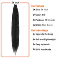 24 Inch Synthetic Dreadlock Hair Extensions, 10Strands/Lot Single Ended Soft Dreads Locks Hippie Style Dreadlock for Women