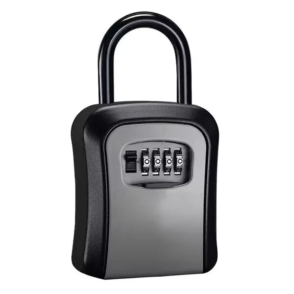 Waterproof Outdoor Key Lock Box 4 Digit Combination Metal Password Safe for Home Door Wall Mounted No Drill - View 7 | SAMAG