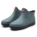 Men's Rain Boots Waterproof Rubber Shoes Outdoor Hiking Fishing Shoes PVC Kitchen Work Water Shoes Slip on Non-slip Ankle Boots