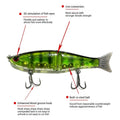 11.5cm 18.5g Balam Glide Bait Swimbait Joint Giant Pike | SAMAG