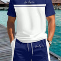 Summer Men's Letter Print Short-Sleeve T-Shirt Stylish | SAMAG
