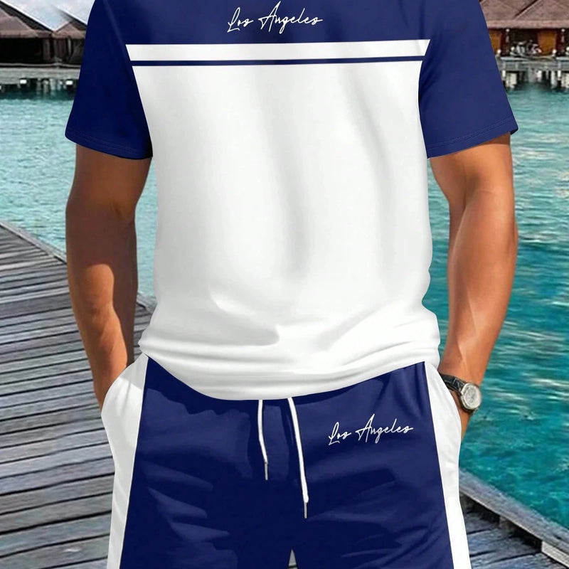Summer Men's Letter Print Short-Sleeve T-Shirt Stylish | SAMAG