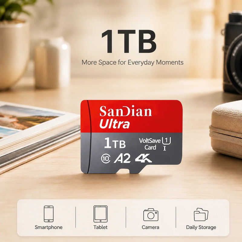 128GB 256GB Compact Micro TF/SD Memory Card Wide Compatibility SD Meomory Cards for Laptop PC Electronic Reader