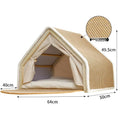 Warmth Enclosed Wooden  Scratching Board Large Villa Style  House for All Seasons Indoor Pet Shelter  Tent Dog Bed