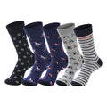 5 Pairs Men's Socks Cotton Business New Fashion Funny | SAMAG