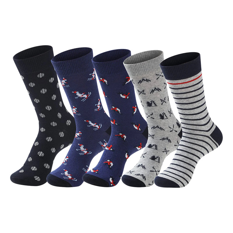 5 Pairs Men's Socks Cotton Business New Fashion Funny | SAMAG