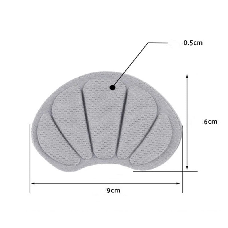 4Pcs Sports Heel Sticker Insoles for Running Shoes Size Reducer Filler Liner Protector Heel Pain Relief Self-adhesive Cushion