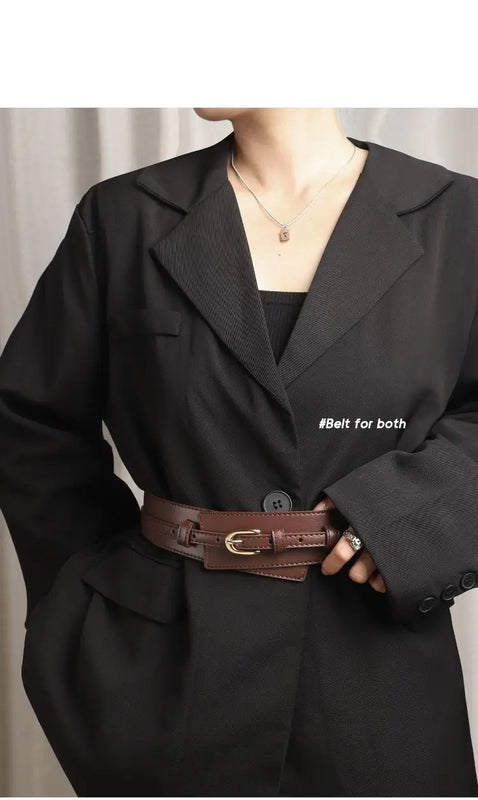 Ladies' new belt dual-purpose high-end decorative dress with blazer fashionable wide waist belt