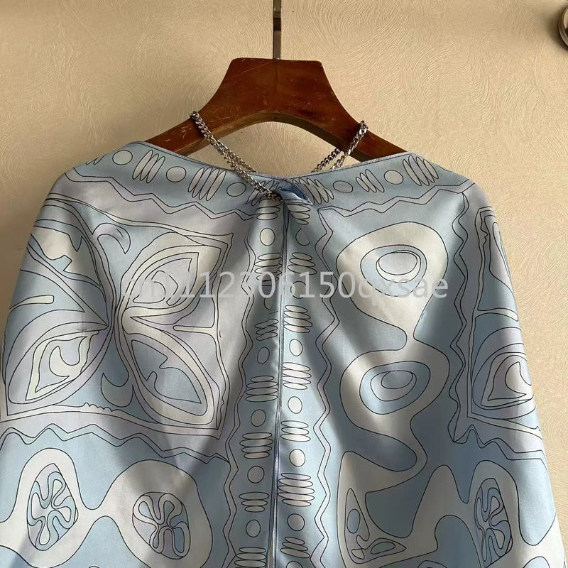 Classic Design Women's Light Blue Halter Tops with Designer Signature Letter Logo Luxury Brand Lady Sexy Sleeveless T-shirts
